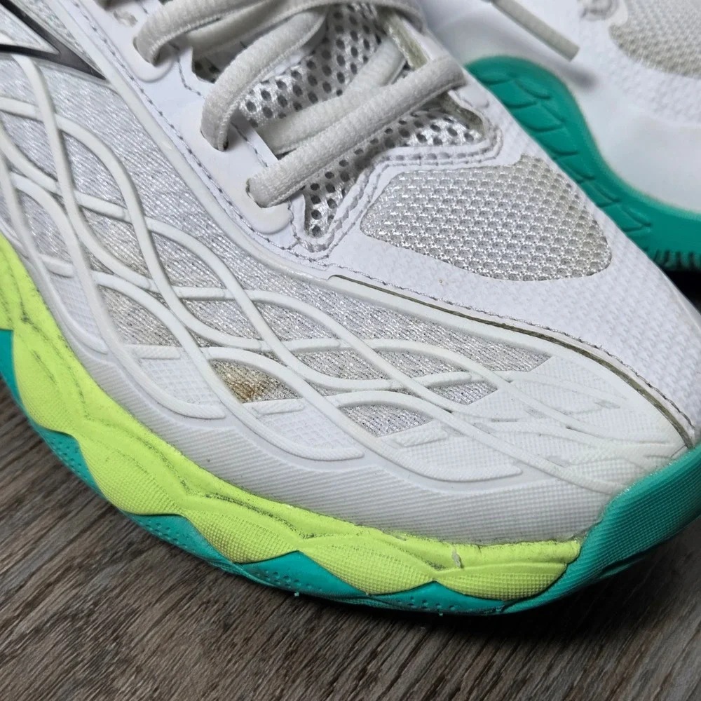 Mizuno Wave Running Shoes Womens 6.5 White‎ Green Teal Athletic Trainer